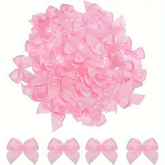 20pcs Mini Satin Ribbon Bows Flowers DIY Accessories Shoes Clothing Decoration