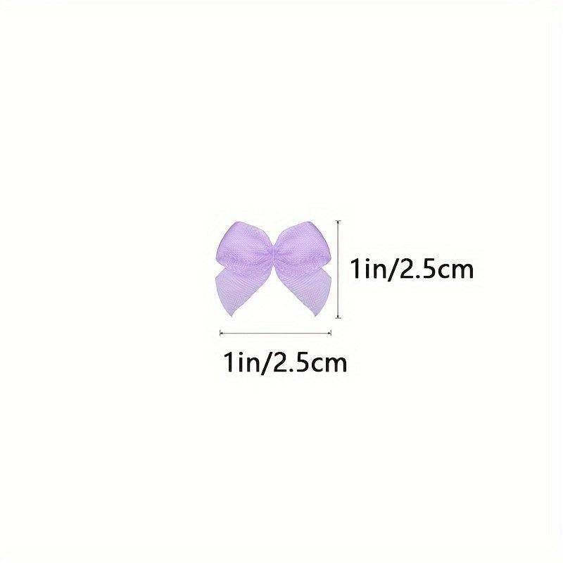 20pcs Mini Satin Ribbon Bows Flowers DIY Accessories Shoes Clothing Decoration