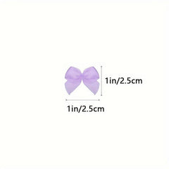 20pcs Mini Satin Ribbon Bows Flowers DIY Accessories Shoes Clothing Decoration
