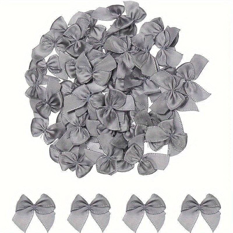 20pcs Mini Satin Ribbon Bows Flowers DIY Accessories Shoes Clothing Decoration