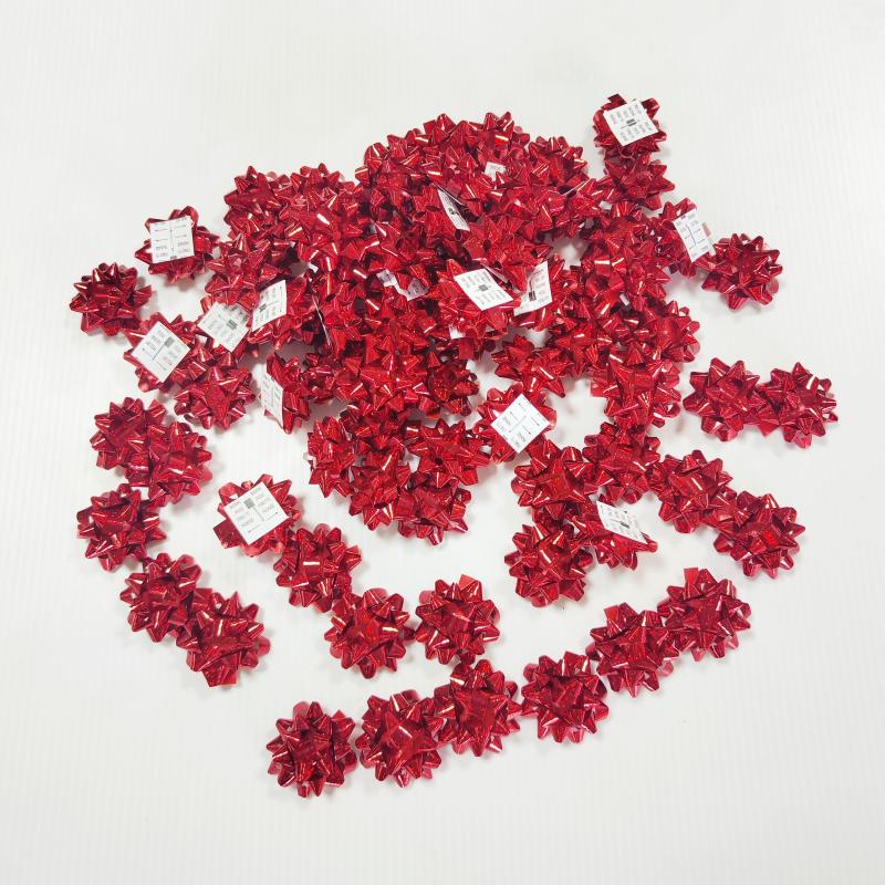 40pcs Christmas Bows Thanksgiving Gift Decoration Star Bow Holiday Decoration