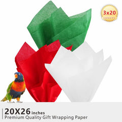 60 Sheets Red Green Mixed Wrapping Paper 20X26 Inch Tissue Paper Craft Paper