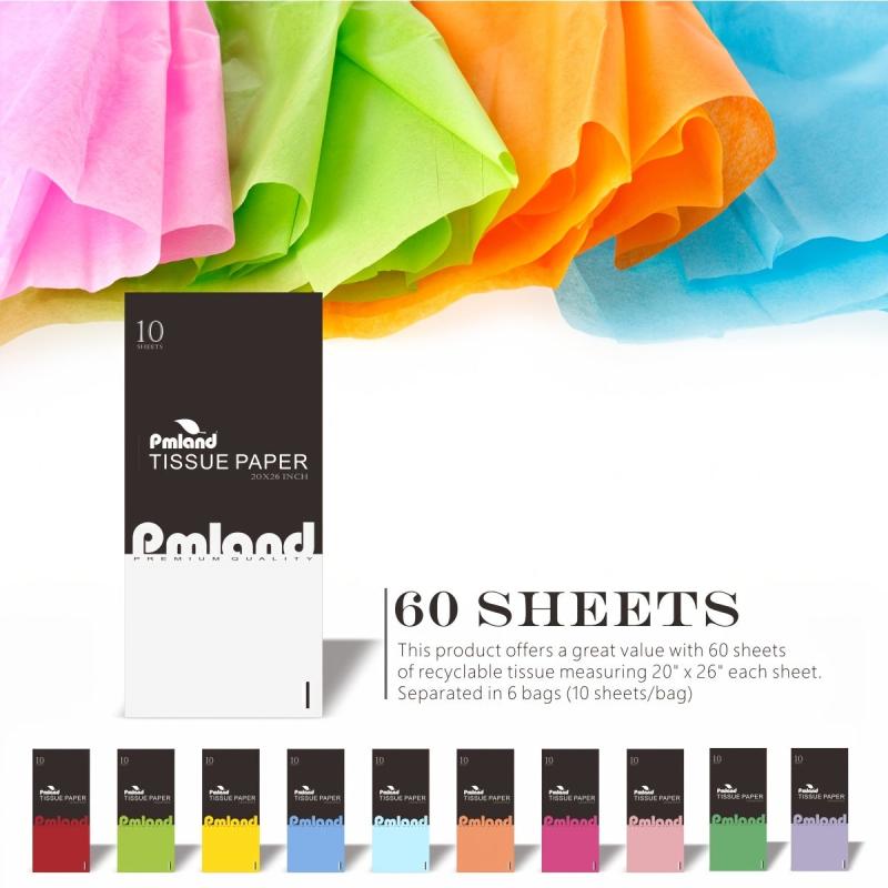 60 Sheets Translucent Wrapping Paper 20x26 Inches for Crafts