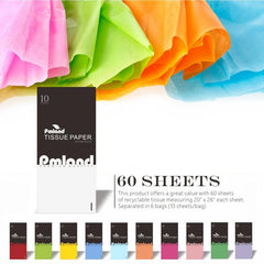 60 Sheets Translucent Wrapping Paper 20x26 Inches for Crafts