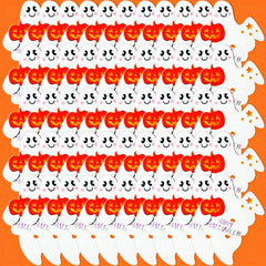 50pcs Halloween Ghost Pumpkin Lollipop Decoration Card Paper