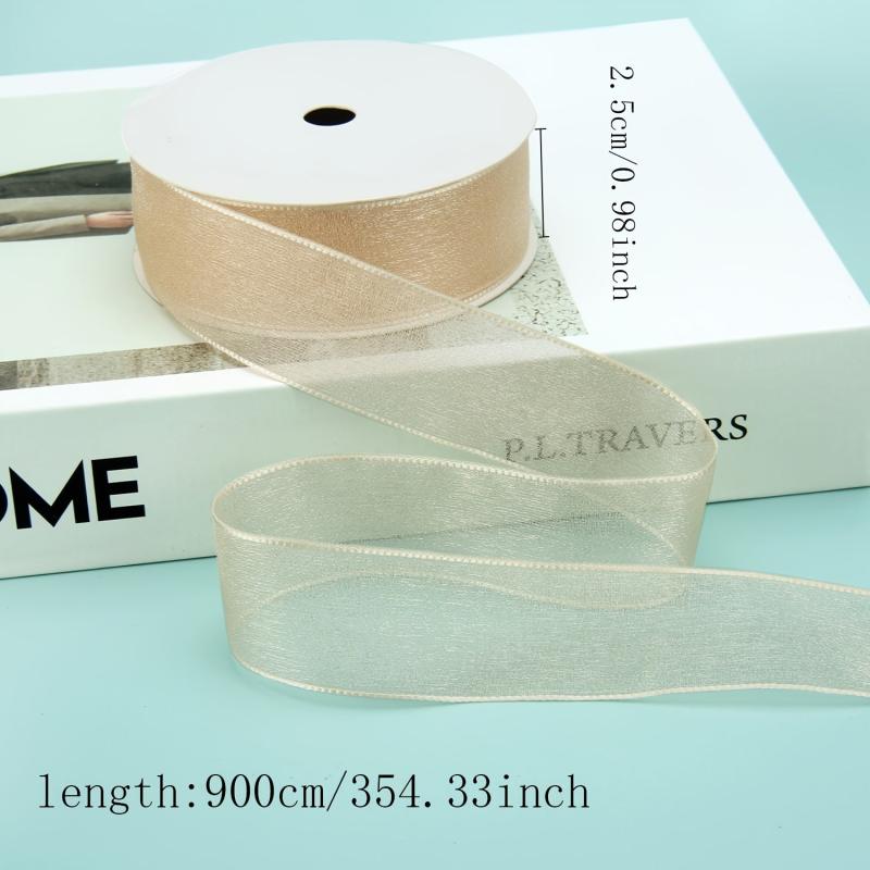 Transparent Gauze Tape 9 Meters - Gift Wrapping Ribbon for Wedding Decoration