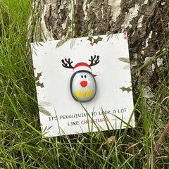 2pcs Penguin Christmas Cards Funny Xmas Card Stocking Stuffers Decorations