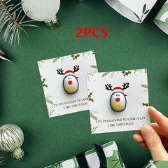 2pcs Penguin Christmas Cards Funny Xmas Card Stocking Stuffers Decorations