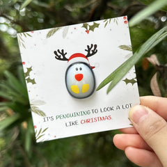 2pcs Penguin Christmas Cards Funny Xmas Card Stocking Stuffers Decorations