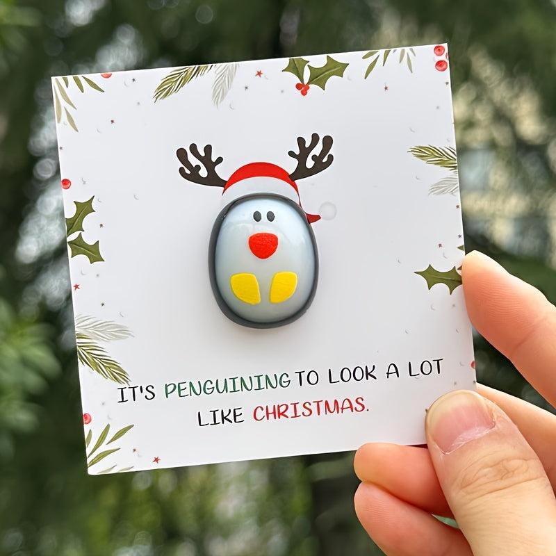 2pcs Penguin Christmas Cards Funny Xmas Card Stocking Stuffers Decorations