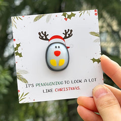 2pcs Penguin Christmas Cards Funny Xmas Card Stocking Stuffers Decorations