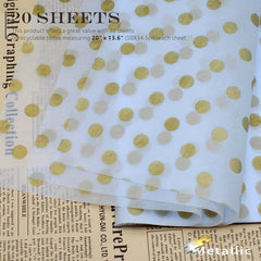 Metallic Print Translucent Tissue Paper Craft Gift Wrapping Bulk