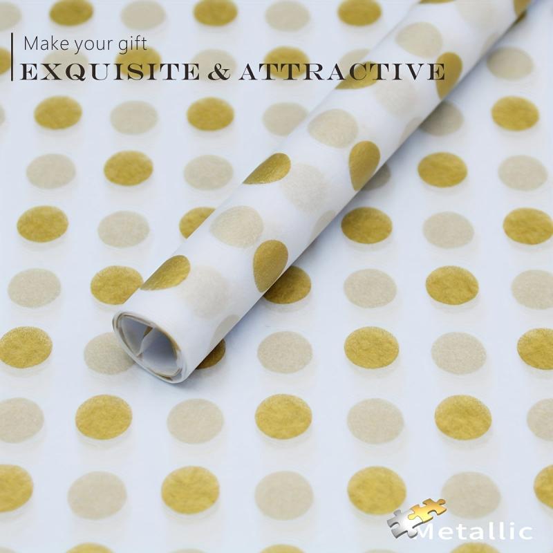 Metallic Print Translucent Tissue Paper Craft Gift Wrapping Bulk