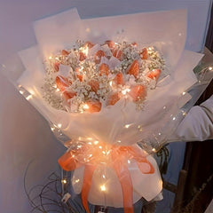 10 Sheets Flower Wrapping Paper Waterproof Translucent Floral Bouquet Material