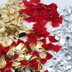 30pcs Christmas Gift Packaging And Decoration Bows Holiday Scene Supplies