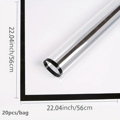 20pcs Flower Wrapping Paper Waterproof & Clear for Bouquets