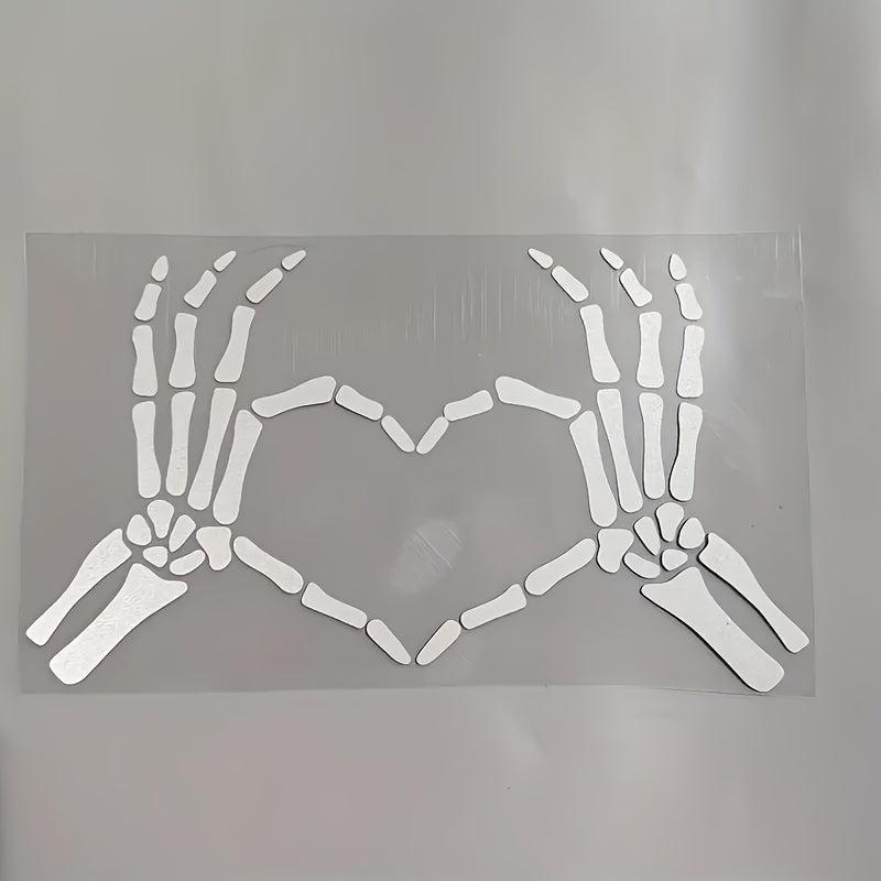 Horror Skeleton Hand Car Sticker Peeking Decal For Car Window Bumper