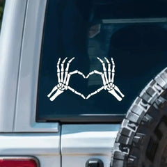 Horror Skeleton Hand Car Sticker Peeking Decal For Car Window Bumper
