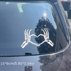 Horror Skeleton Hand Car Sticker Peeking Decal For Car Window Bumper