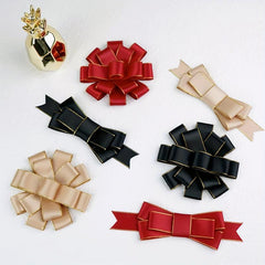 9m Polyester Double-sided Golden Edge Ribbon Flowers Cake Party Decoration