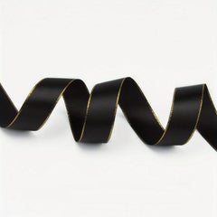 9m Polyester Double-sided Golden Edge Ribbon Flowers Cake Party Decoration