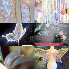 20 Sheets Iridescent Cellophane Gift Wrap for Baskets DIY Craft Wrapping