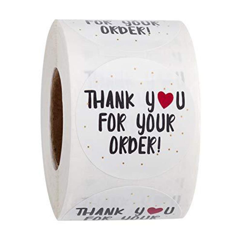 500pcs Thank You Happy Birthday Stickers Office Stationery Decorative Labels