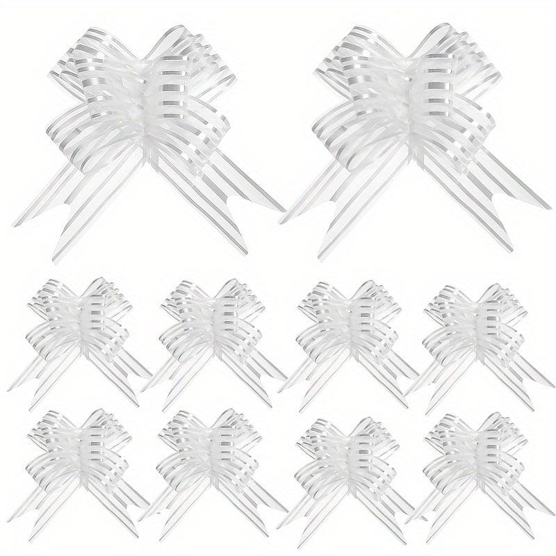 10pcs Pull Bows for Gift Wrapping - Wedding, Birthday, Christmas Presents