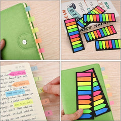 200pcs 300pcs Colorful Fluorescent Index Sticky Note Self Adhesive Memo Pad