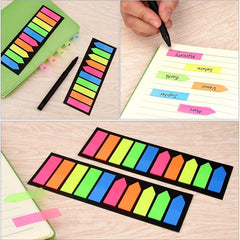 200pcs 300pcs Colorful Fluorescent Index Sticky Note Self Adhesive Memo Pad