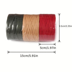 3 Rolls Raffia Ribbon String - Christmas Wedding Bouquets Gift Packaging