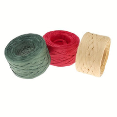 3 Rolls Raffia Ribbon String - Christmas Wedding Bouquets Gift Packaging
