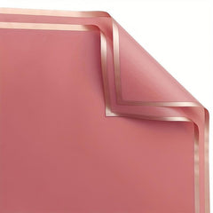 10pcs Golden Border Rose Flower Wrapping Paper Half Transparent Gift Packing