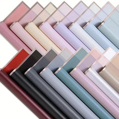 10pcs Golden Border Rose Flower Wrapping Paper Half Transparent Gift Packing