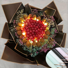 10pcs Golden Border Rose Flower Wrapping Paper Half Transparent Gift Packing