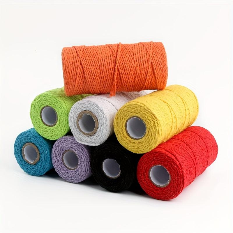 2mm 109 Yards Natural Macrame Cotton Cord Bohemia Macrame Rope