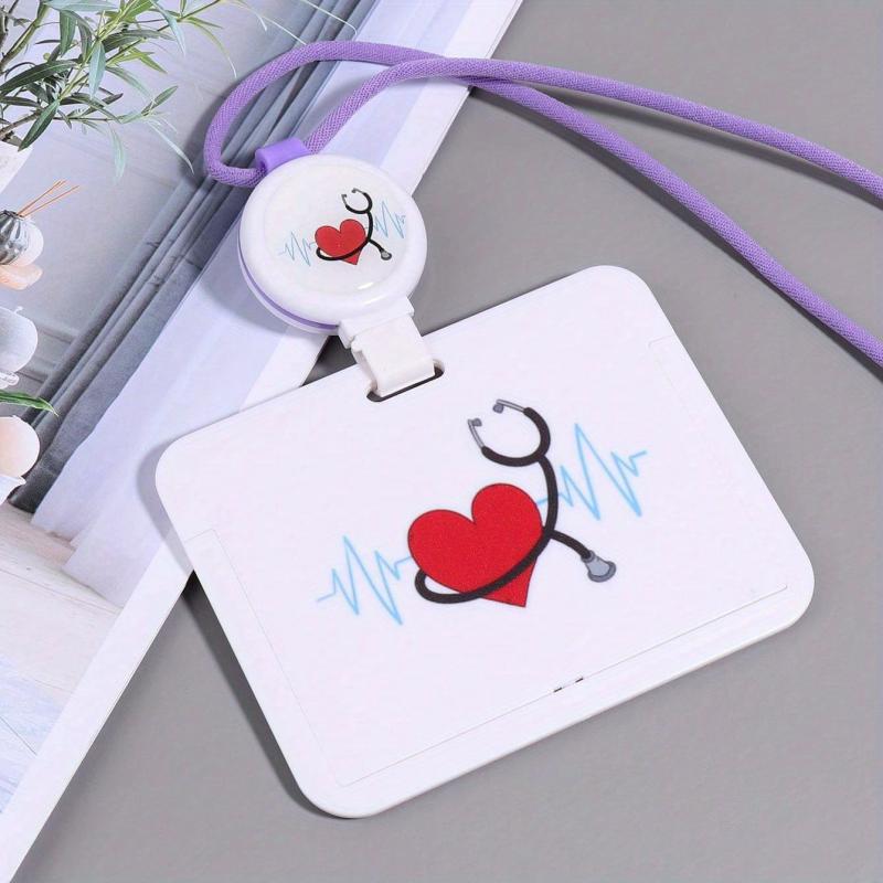 Contrasting Hanging Neck Card Cover for Students & Office Workers