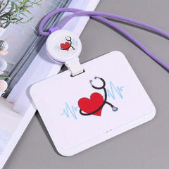 Contrasting Hanging Neck Card Cover for Students & Office Workers