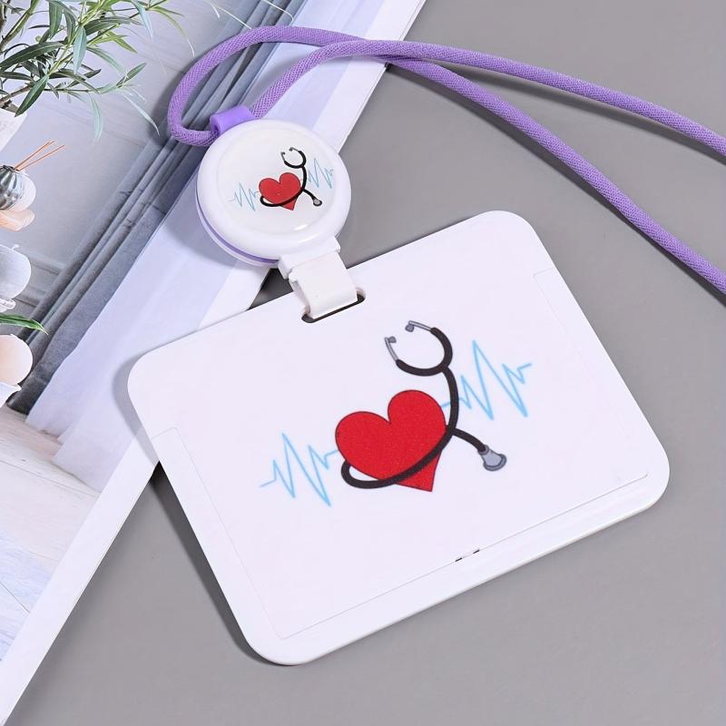 Contrasting Hanging Neck Card Cover for Students & Office Workers