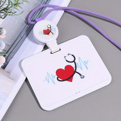 Contrasting Hanging Neck Card Cover for Students & Office Workers