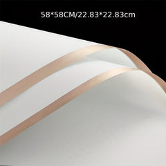 20pcs Golden Edge Jelly Film Flower Wrapping Paper Bouquet Material Wedding DIY