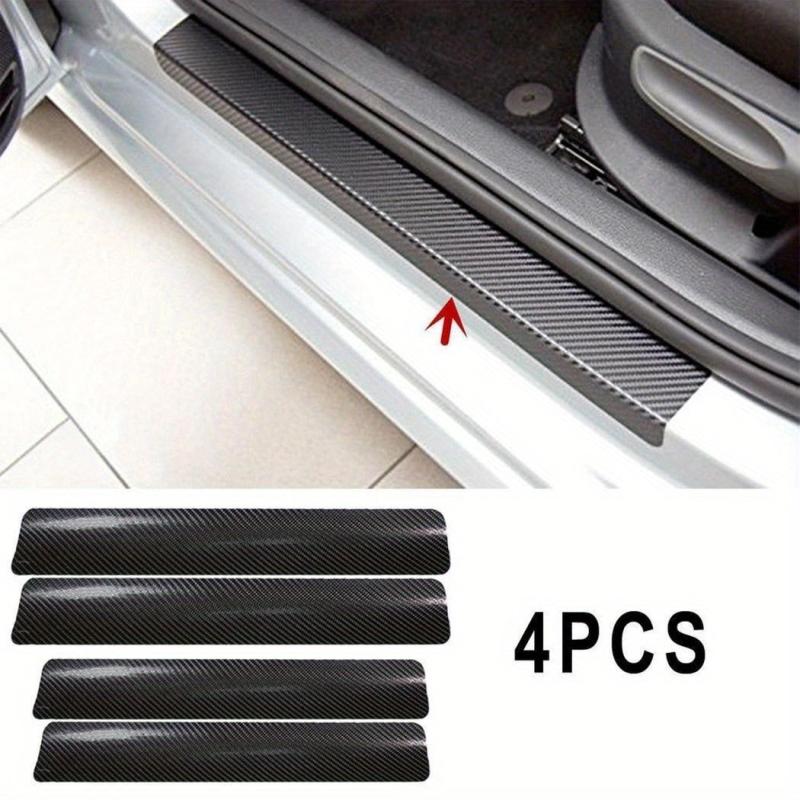 4Pcs Car Door Sill Scuff Anti Scratch Stickers