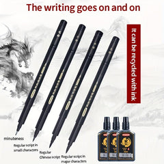 4pcs Soft-headed Calligraphy Brush for Practicing Antique Calligraphy