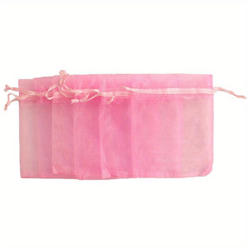 10-15pcs Pearl Yarn Mesh Drawstring Small Bags Bundle Gift Jewelry Gauze Bag