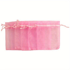 10-15pcs Pearl Yarn Mesh Drawstring Small Bags Bundle Gift Jewelry Gauze Bag
