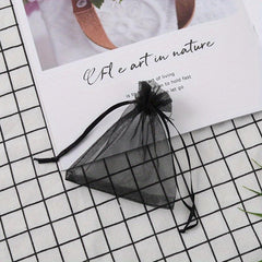 10-15pcs Pearl Yarn Mesh Drawstring Small Bags Bundle Gift Jewelry Gauze Bag