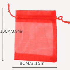 10-15pcs Pearl Yarn Mesh Drawstring Small Bags Bundle Gift Jewelry Gauze Bag
