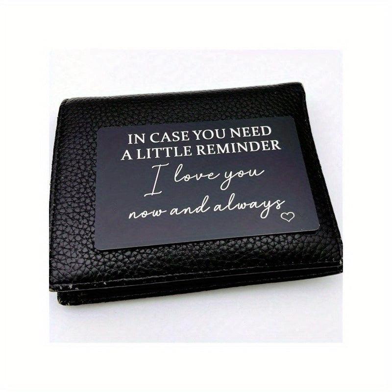 Engraved Wallet Insert Gift For Him - Personalized Birthday Present