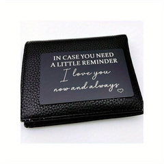 Engraved Wallet Insert Gift For Him - Personalized Birthday Present