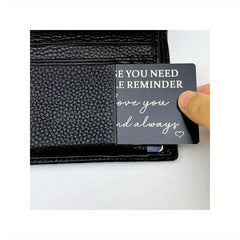 Engraved Wallet Insert Gift For Him - Personalized Birthday Present